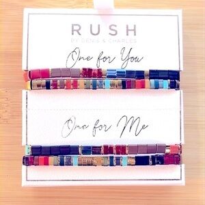 Brand New Rush By Denis & Charles Set of 4 Colorful Beaded Friendship Bracelets